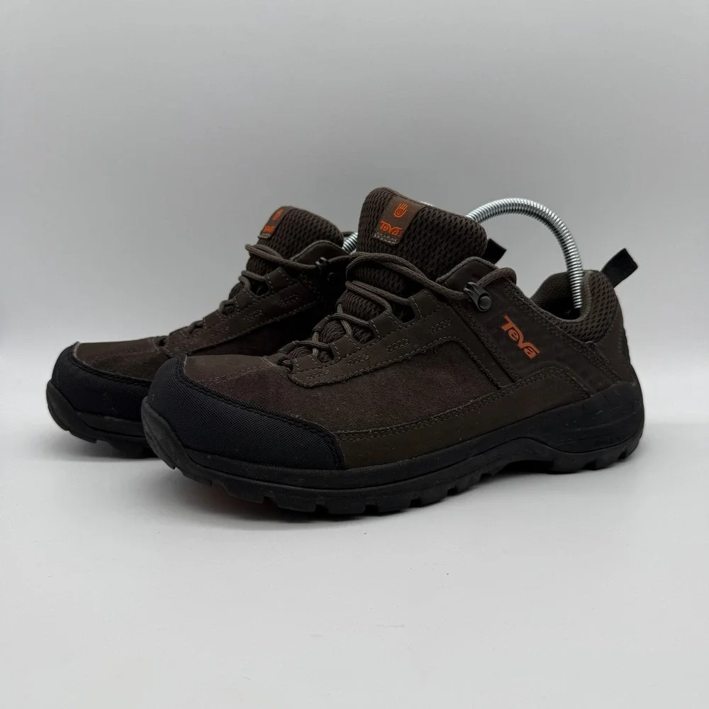 Teva Gannett Hiking Shoes Men 9 Brown Suede Waterproof Low Top 1003026